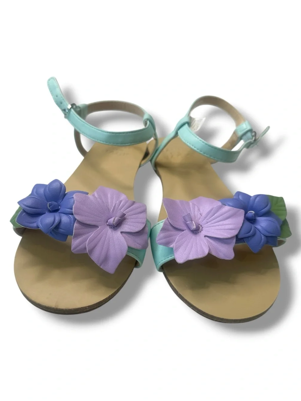 Janie and Jack - Flower Petal Sandal in Mint - Girls Size 3